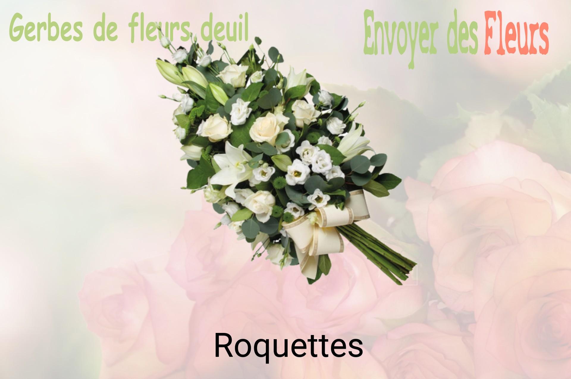 Gerbe de fleurs de deuil livrée à Roquettes